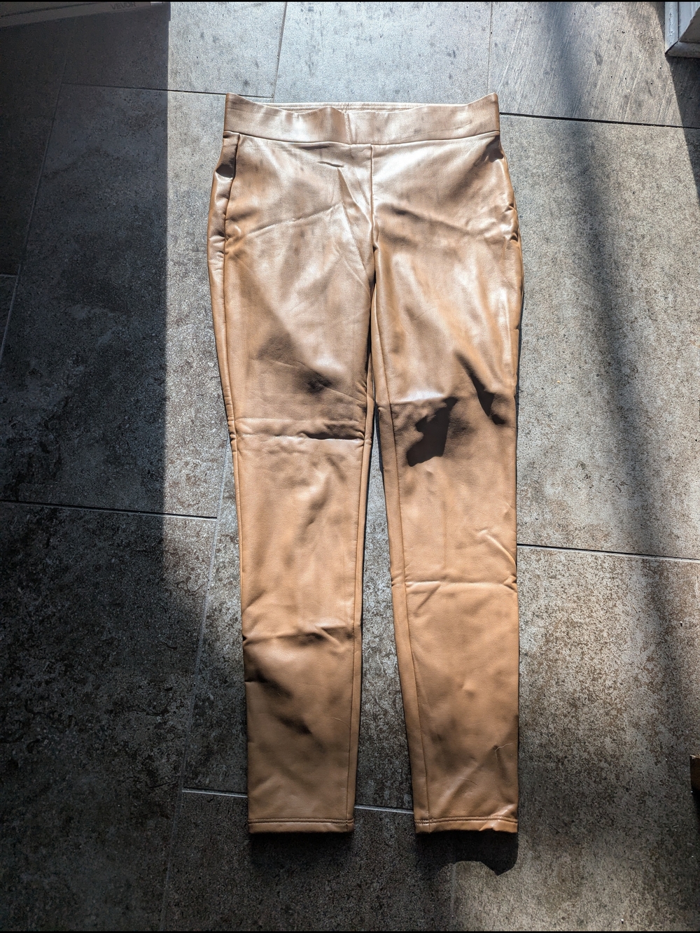 LOFT Faux Leather Leggings in Tan
